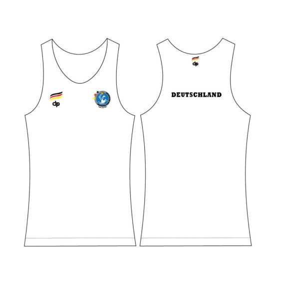 Deutsche Herren Wasserball Nationalmannschaft-Damen Unterhemd-weiss