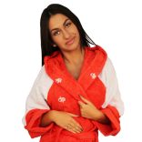 Bathrobe - Red-White 