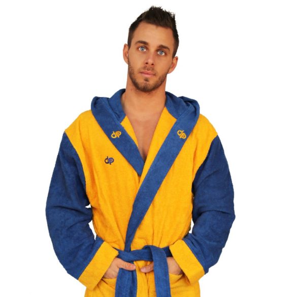 Bathrobe - Ocher-Royal Blue 