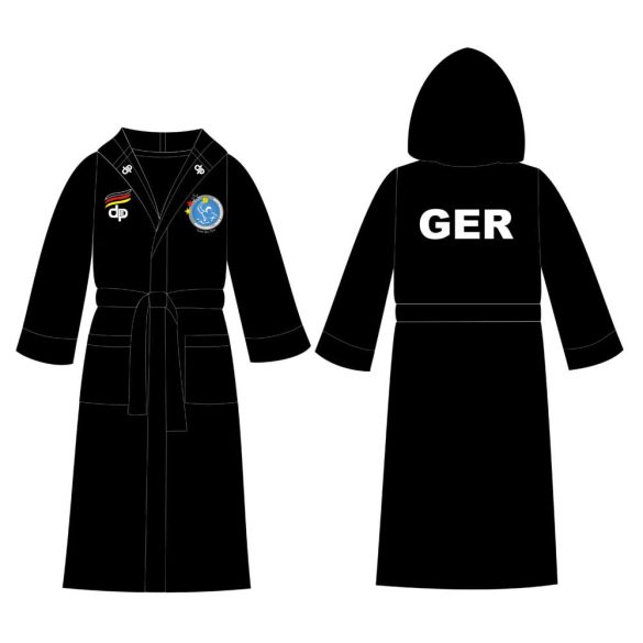 German National Water Polo Team - Men's Bathrobe - Black