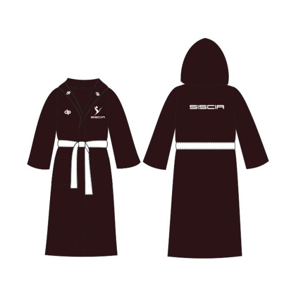 Water polo Club Siscia - Bathrobe terry with Hoodie black