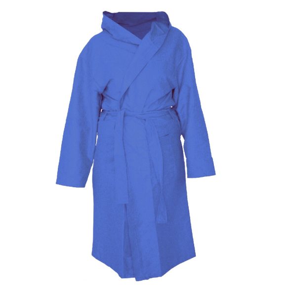 Microfiber bathrobe royal blue