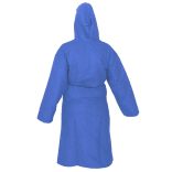 Microfiber bathrobe royal blue