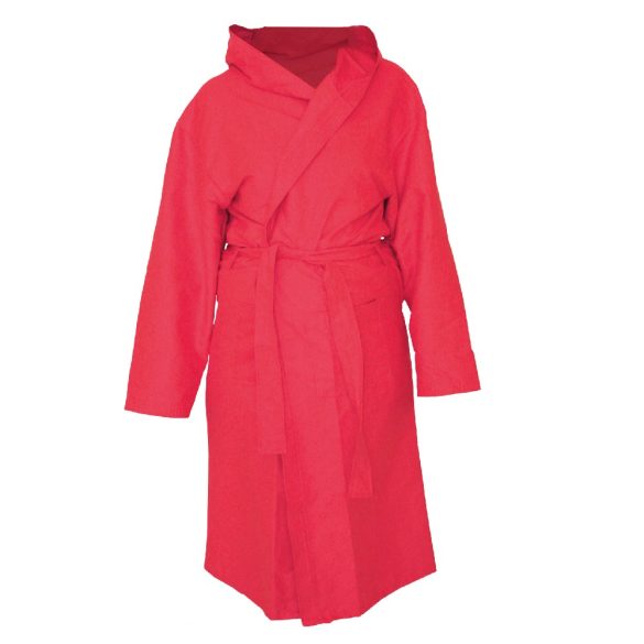 Microfiber bathrobe red coral