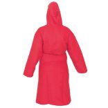 Microfiber bathrobe red coral