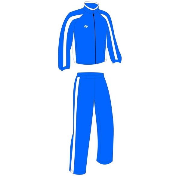 Cotton Tracksuit, royal blue-white