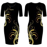 Women's dress - Floral Gold - 2