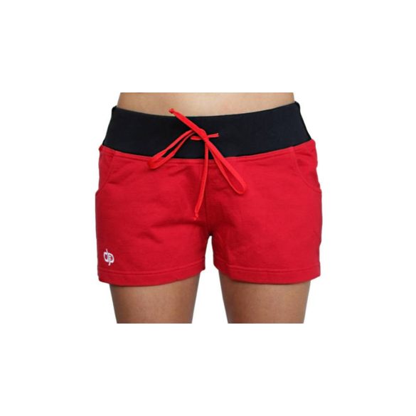 Damen Short-Berlin frottier-rot/schwarz