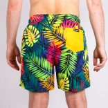 Men's beach short - Neon leaves 