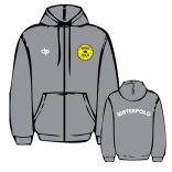 Jumper - WP1 - embroidered - grey - with zips