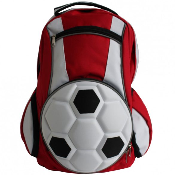 Fussball Rucksack-Rot/ Weiß