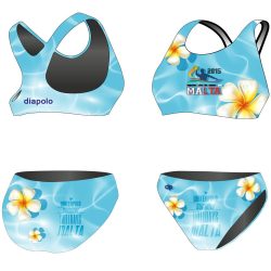 Bikini-HWPSC Malta Flowers mit breiten Trägern