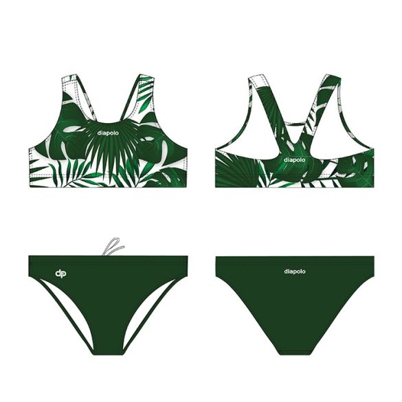 Bikini -Leaf mit breiten Trägern