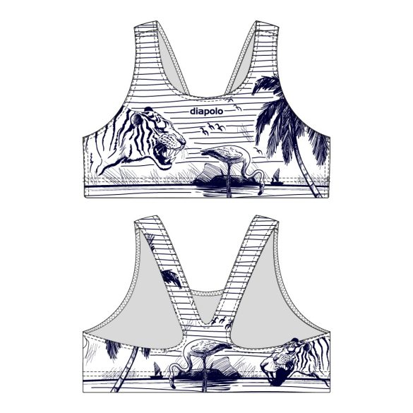 DAMEN BIKINI TOP MIT BREITEN TRÄGERN