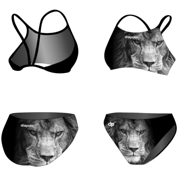 Thin strap bikini - Gray Lion