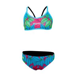 Thin strap bikini - Walnut leaf
