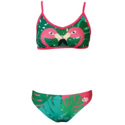 Women's Thin Strap Bikini - Flamingos