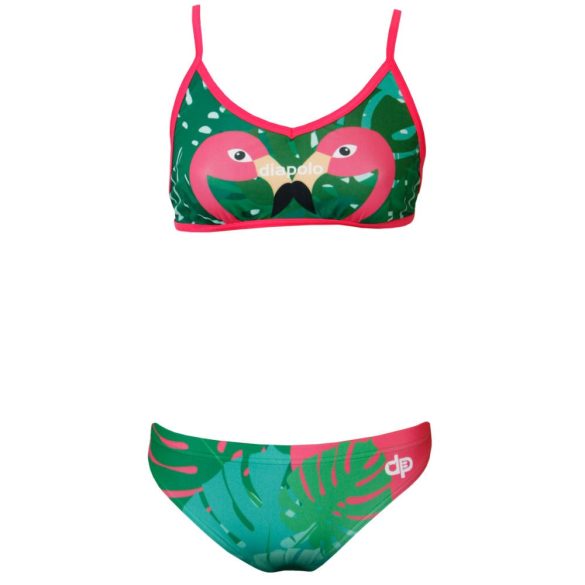 Women's Thin Strap Bikini - Flamingos