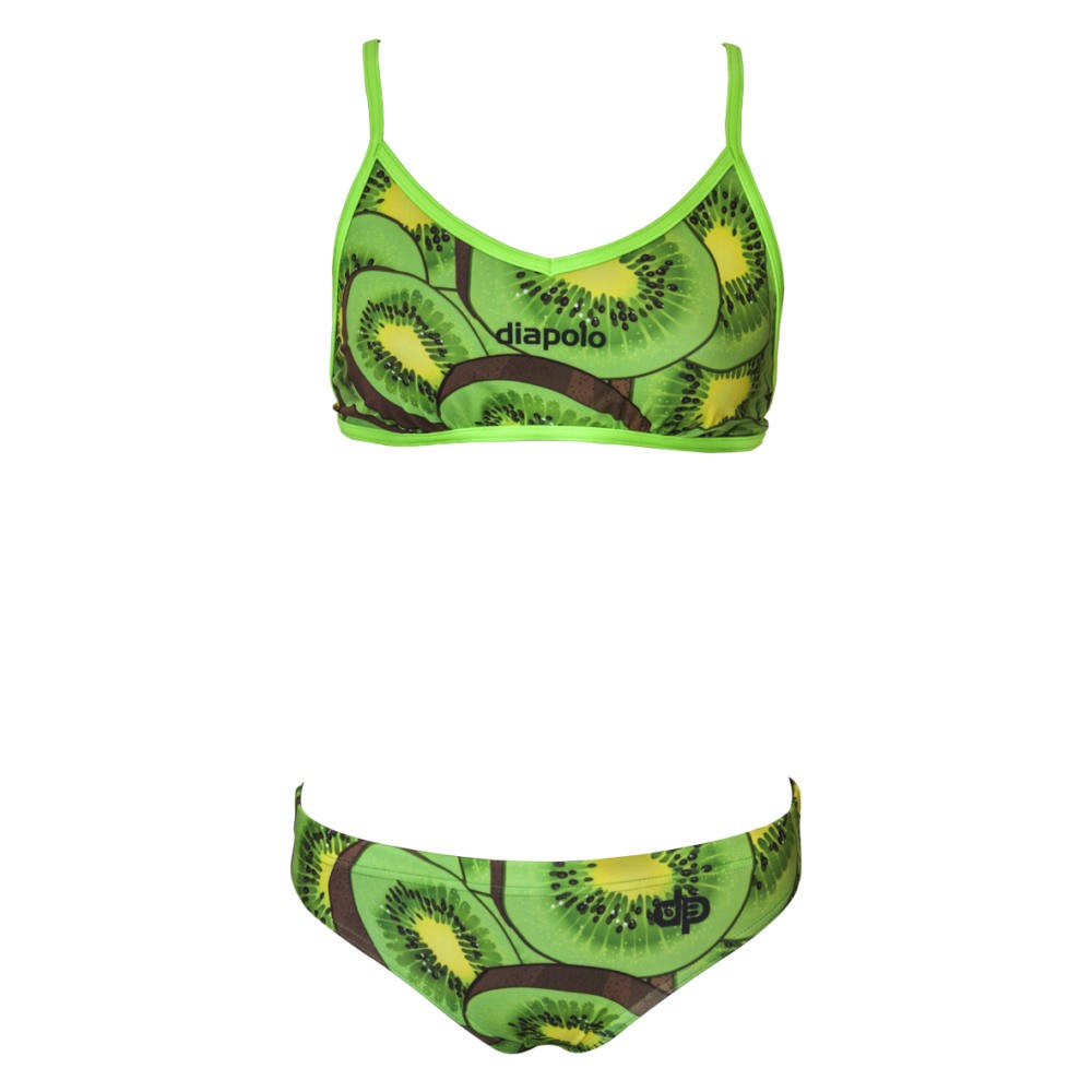 Ooit Bont Verslaggever Women's Thin Strap Bikini - Kiwi Fruit - Diapolo