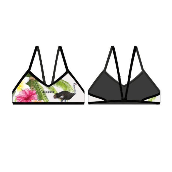 THIN STRAP BIKINI TOP - OSTRICH 