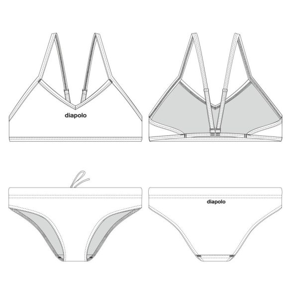 Customized Women's Thin Strap Bikini - Diapolo 