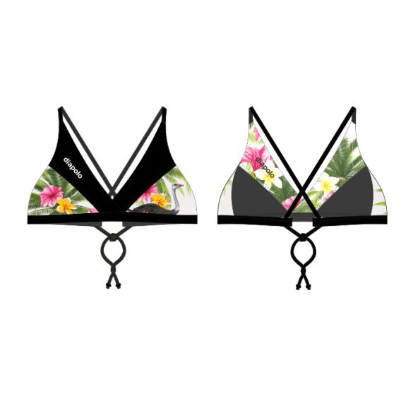 REVERSIBLE BIKINI TOP - OSTRICH 