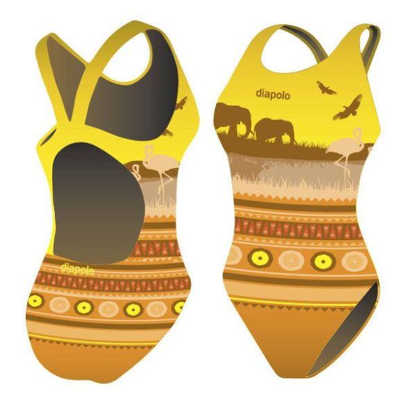 Girl's thick strap swimsuit - Africa 