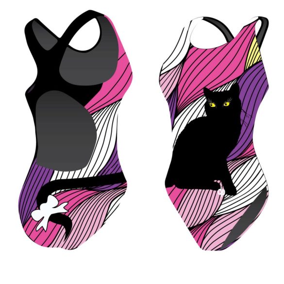 Mädchen Schwimmanzug-Kitty 2 mit breiten Trägern