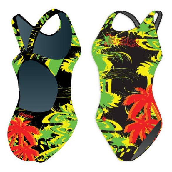 Mädchen Schwimmanzug-Jamaica mit breiten Trägern