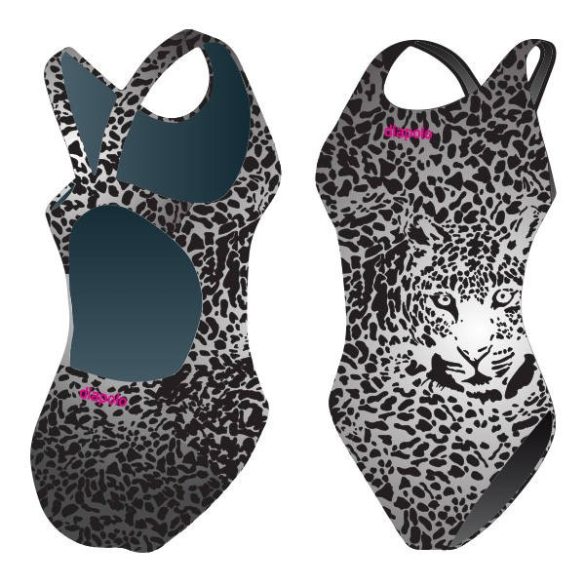 Mädchen Schwimmanzug-Leopard mit breiten Trägern