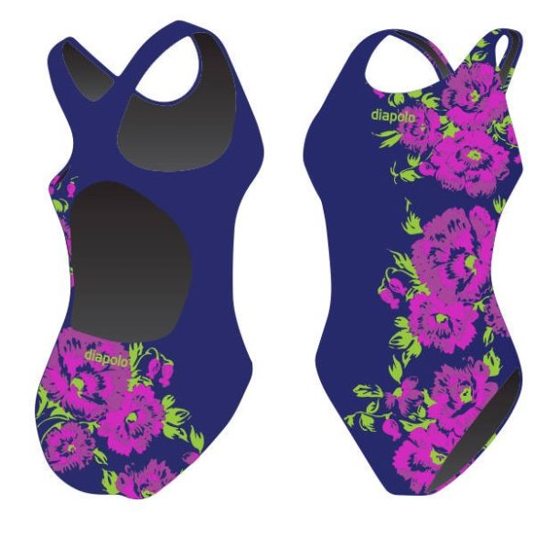 Mädchen Schwimmanzug-Flower mit breiten Trägern