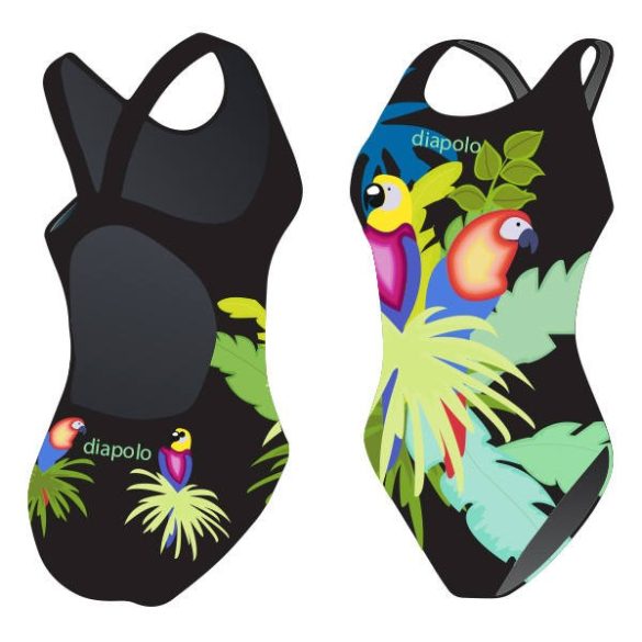 Girl's thick strap swimsuit - Parrot 