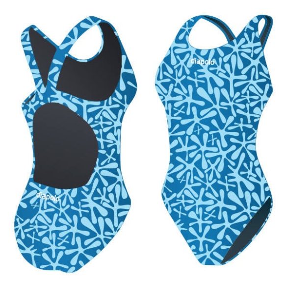 Mädchen Schwimmanzug-Splat mit breiten Trägern