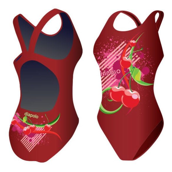 Girl's thick strap swimsuit - Cherry