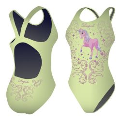 Mädchen Schwimmanzug-Unicorn 4 mit breiten Trägern