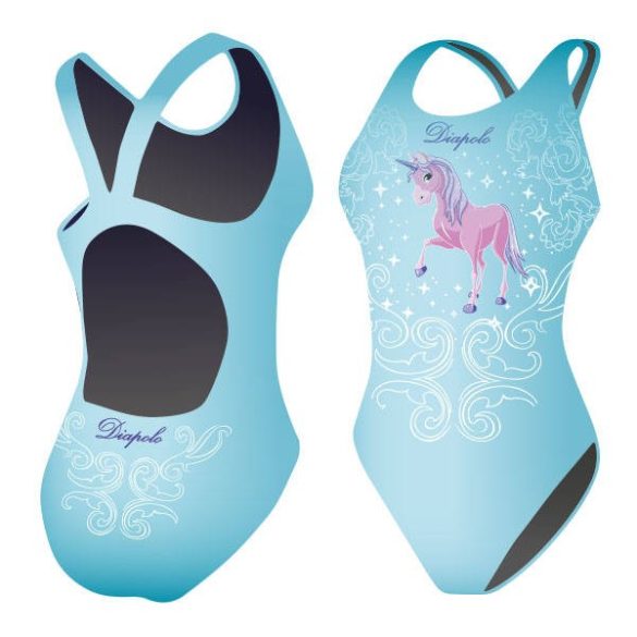 Mädchen Schwimmanzug-Unicorn mit breiten Trägern