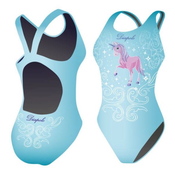 Girl's thick strap swimsuit - Unicorn