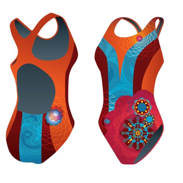 Mädchen Schwimmanzug-Khálo 3 mit breiten Trägern