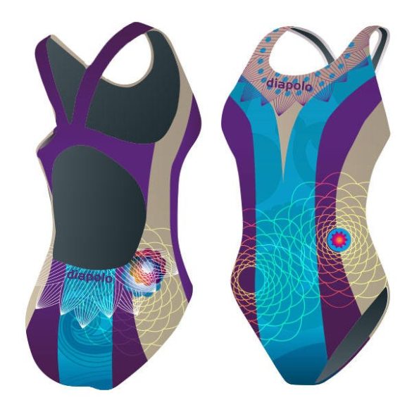 Mädchen Schwimmanzug-Khálo 4 mit breiten Trägern