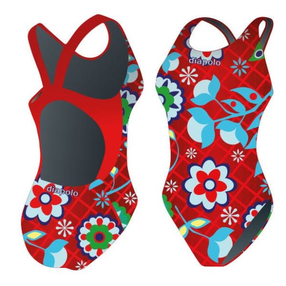 Mädchen Schwimmanzug-Khálo 5 mit breiten Trägern