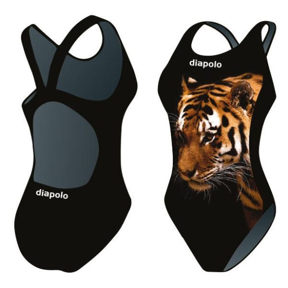 Mädchen Schwimmanzug-Tiger 1 mit breiten Trägern