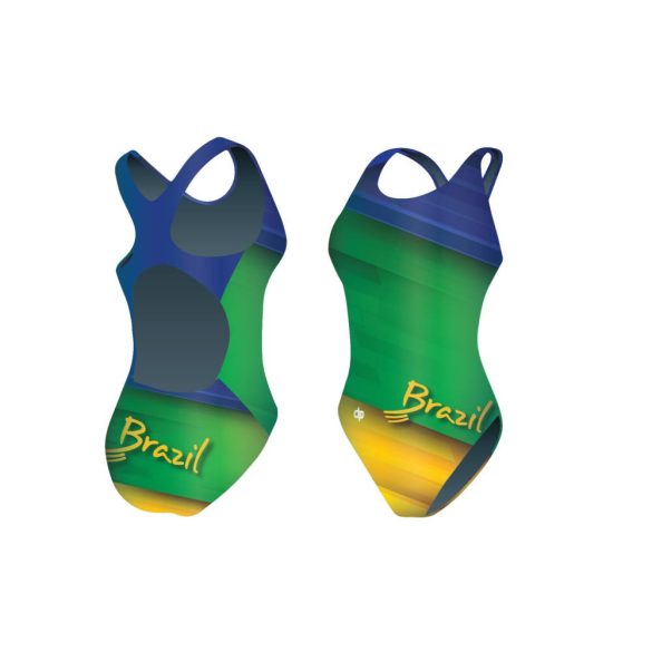 Mädchen Schwimmanzug-Brazil 1 mit breiten Trägern