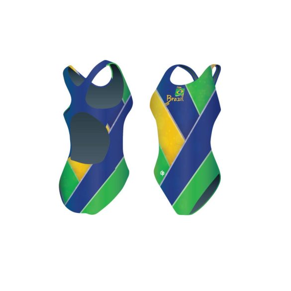 Mädchen Schwimmanzug-Brazil 2 mit breiten Trägern