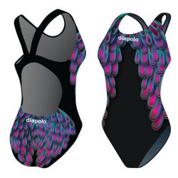 Mädchen Schwimmanzug-Trogon 1 mit breiten Trägern
