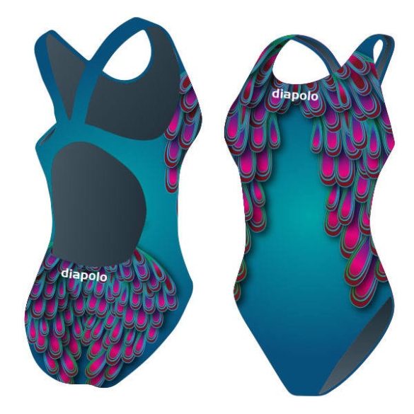 Mädchen Schwimmanzug-Trogon 1 blau mit breiten Trägern