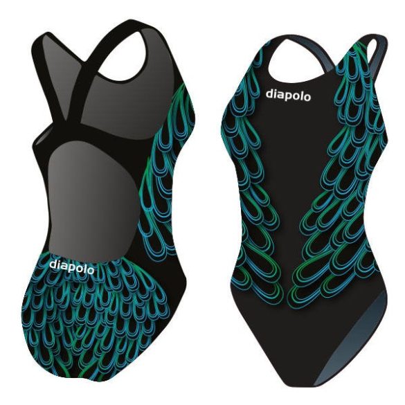 Mädchen Schwimmanzug-Trogon 2 mit breiten Trägern