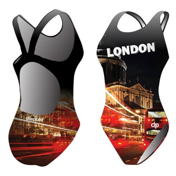 Mädchen Schwimmanzug-London 2 mit breiten Trägern