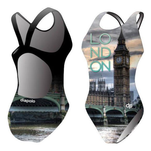 Mädchen Schwimmanzug-London 3 mit breiten Trägern