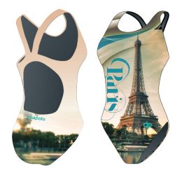 Mädchen Schwimmanzug-Paris mit breiten Trägern
