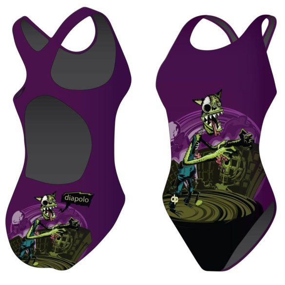 Girl's thick strap swimsuit - Halloween Cat
